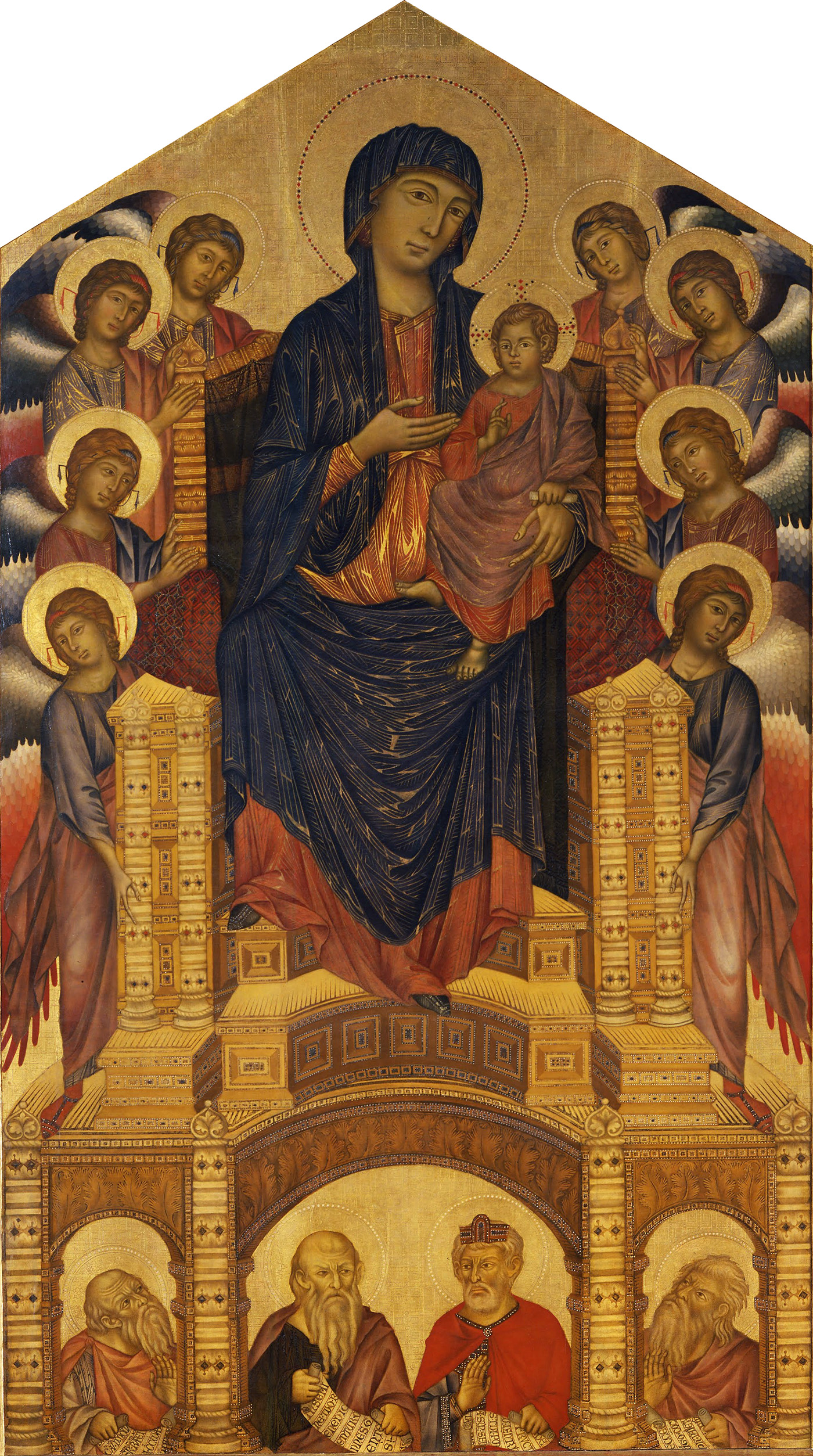 madonna enthroned with angels and prophets